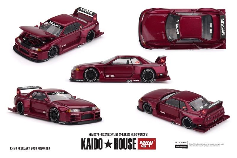  Mô hình xe Nissan Skyline GT-R (R32) KAIDO WORKS V1 tỉ lệ 1:64 Kaido House KHMG273 