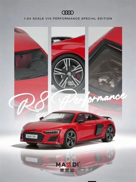  Mô hình xe Audi R8 V10 Performance tỉ lệ 1:64 Massdi OT64782 