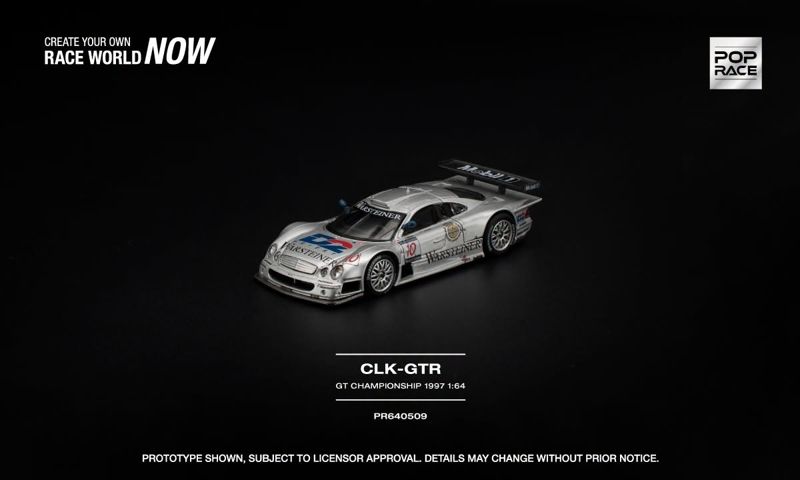  Mô hình xe Mercedes-Benz AMG CLK GTR Fia GT Championship 1997 tỉ lệ 1:64 Pop Race PR640509 