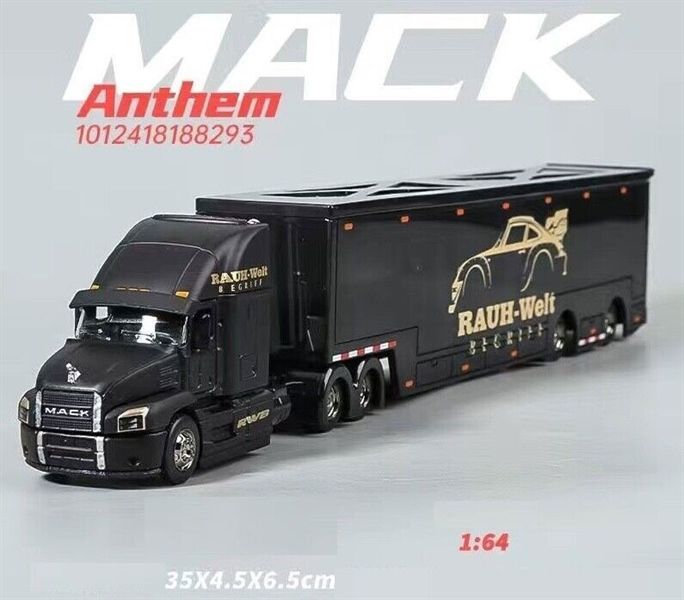  Mô hình xe container Black Mack Anthem RWB Delivery Truck - Design Custom Haulers 35x4.5x6.5cm tỉ lệ 1:64 Maisto 12418 