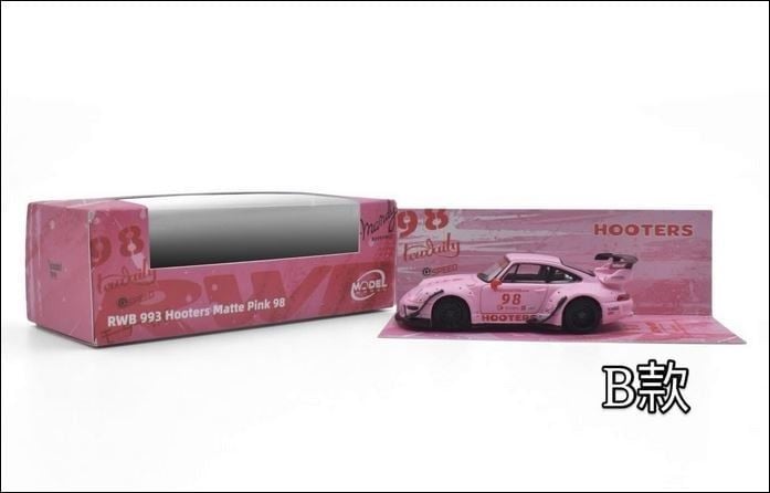  Mô hình xe Porsche RWB 993 Hooters Matte Pink 98 tỉ lệ 1:64 ModelModel MM64-RWB993-007 