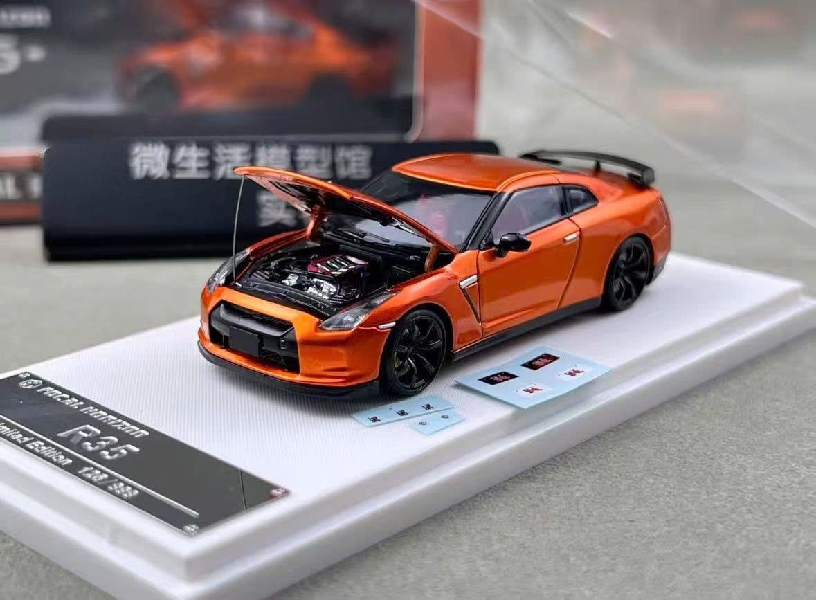  Mô hình xe Nissan GT-R35 Nismo open hood limited edtion 999 tỉ lệ 1:64 Focal Horizon OT64894 