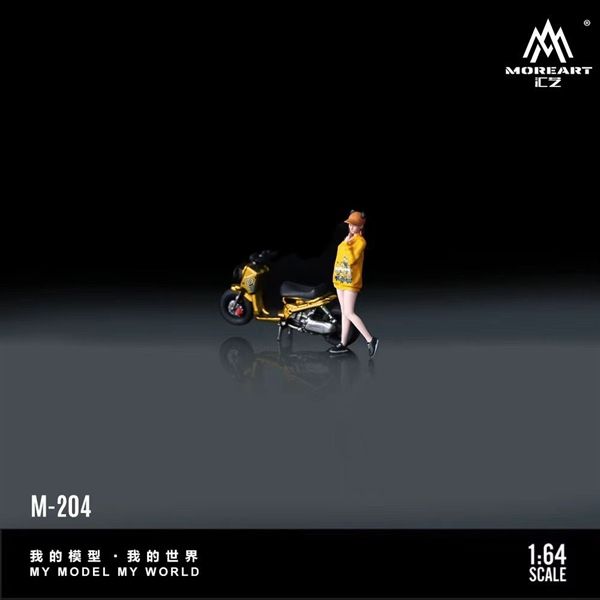 Mô hình nhân vật figure và xe golden Zuma Minions Motorcycle resin tỉ lệ 1:64 MoreArt MO222204 