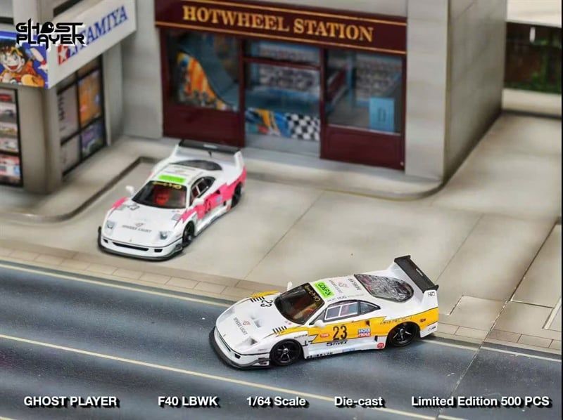 Mô hình xe Ferrari F40 LBWK No.23 Custom Transparent Lightning tỉ lệ 1:64 GhostPlayer OT64601 