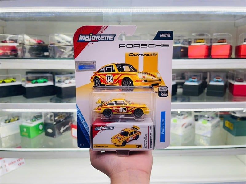  Mô hình xe Porsche 911 Carrera RS 2.7 card tỉ lệ 1:64 Majorette 8502101001 