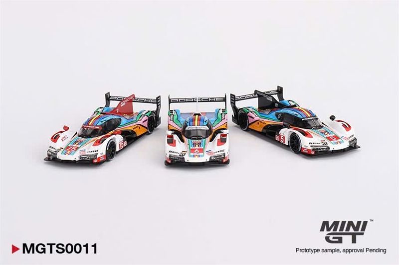  Mô hình xe set Porsche 963 Penske Motorsport 2023 24 Hrs. of Le Mans Limited Edition 3000 #5 #6 #75 tỉ lệ 1:64 MiniGT MGTS0011 