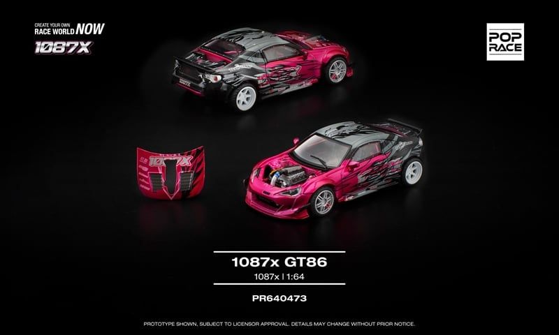 Mô hình xe Toyota 1087x GT86 tỉ lệ 1:64 Poprace PR640473 