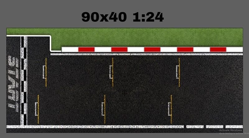  Phụ kiện thảm sa bàn chống trượt mô phỏng diorama pit race trường đua xe F1 kích cỡ 90x40cm tỉ lệ 1:24 Autono1 PT018 