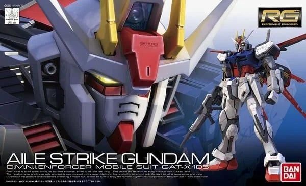  Mô hình figure lắp ráp gundam RG 1/144 Aile Strike Gundam Bandai 4573102616135 