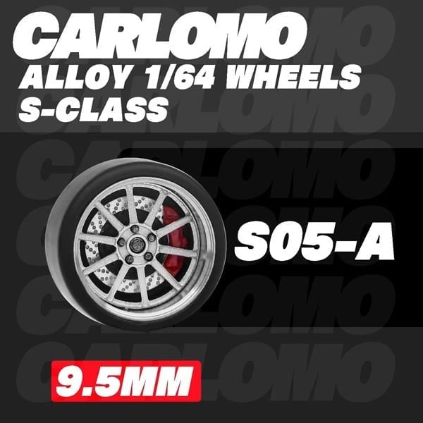  Phụ kiện độ bánh cho xe mô hình Carlomo Wheels S-Class kích thước 9,5mm bằng kim loại tỉ lệ 1:64 Carlomo S0 