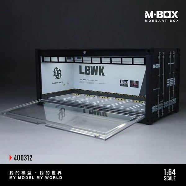  Hộp trưng bày container mô phỏng garage LBWK 30cm × 12.5cm × 13cm tỉ lệ 1:64 MoreArt MB400312 