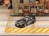  Mô hình xe Porsche RWB 993 Matte Black Apple track paint tỉ lệ 1:64 Street Weapon OT64681 