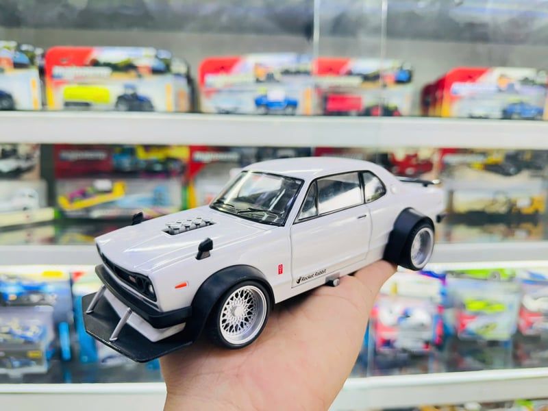  Xe ô tô mô hình bằng hợp kim và nhựa Niss Skyline GT-R V8 Drift tỉ lệ 1:24 Alloy Model VB24496 OT24160 