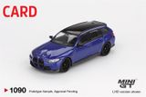  Mô hình xe BMW M3 Competition Touring Portimao Blue Metallic bản card tỉ lệ 1:64 MiniGT MGT01090 HAVE CHASE 