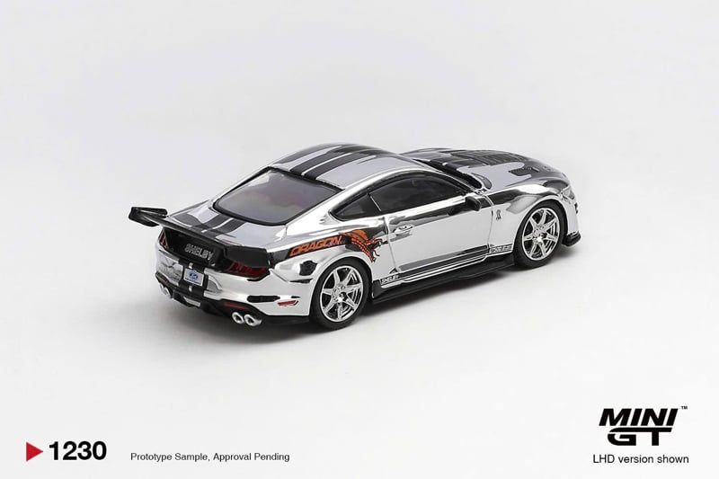  Mô hình xe Shelby GT500 Dragon Snake Concept Chrome Silver tỉ lệ 1:64 MiniGT MGT01230 