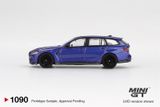  Mô hình xe BMW M3 Competition Touring Portimao Blue Metallic bản card tỉ lệ 1:64 MiniGT MGT01090 HAVE CHASE 