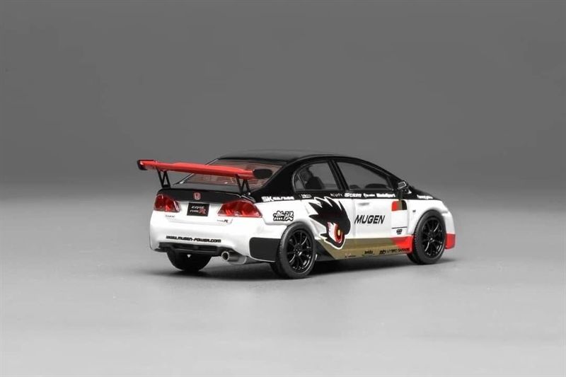  Mô hình xe ô tô Honda Civic Type R FD2 Mugen Livery White tỉ lệ 1:64 MotorHelix M65406 