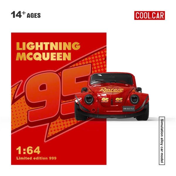  Mô hình xe Volkswagen Beetle Lightning Mcqueen tỉ lệ 1:64 Cool car CC646233 