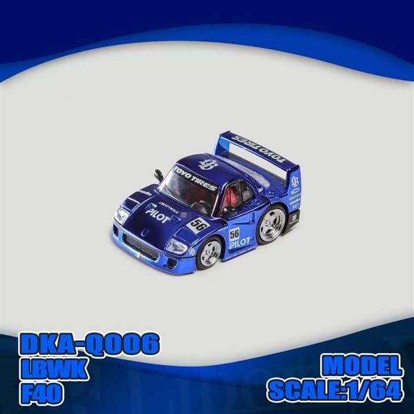  Mô hình xe Ferrari F40 LBWK Series Q mở được nắp máy sau tỉ lệ 1:64 Demon King Auto DKA-Q006 