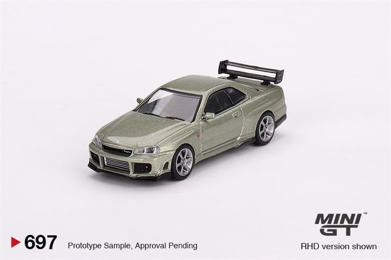  [Hàng loose] Mô hình xe ô tô Nissan Skyline GT-R (R34) Tommykaira R-z Millenium Jade tỉ lệ 1:64 MiniGT MGT00697 