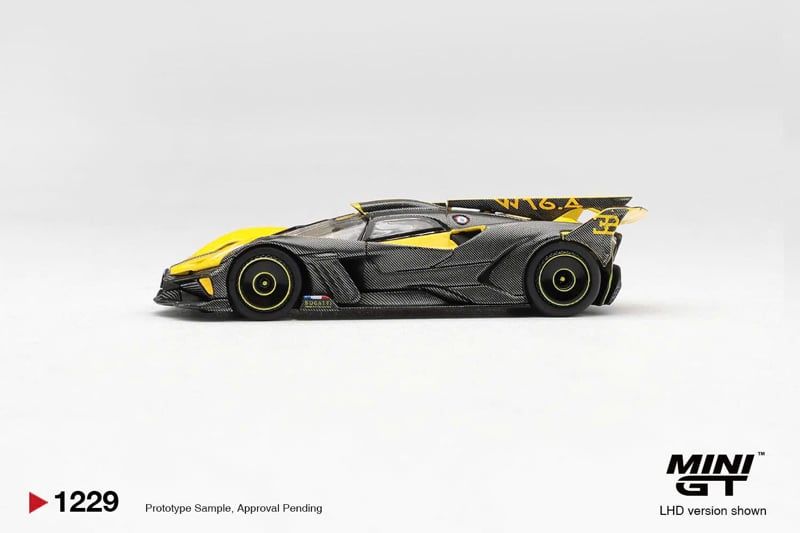  Mô hình xe Bugatti Bolide Yellow bản card tỉ lệ 1:64 MiniGT MGT01229 