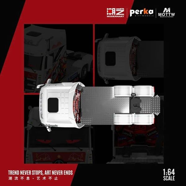  Mô hình xe Mercedes-Benz trailer head model a realistic alloy car model tỉ lệ 1:64 ChaoYi MD and Perka MD646747 