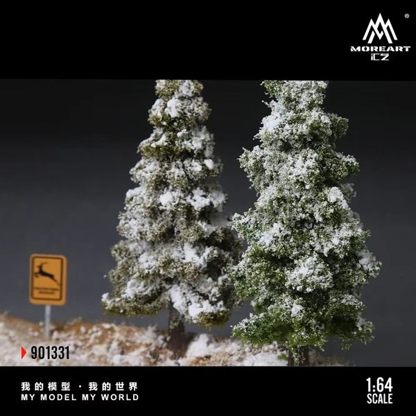  Hộp trưng bày mô phỏng diorama đồi thông tuyết kích thước 18cm x 8.5cm x 8.6cm tỉ lệ 1:64 MoireMO901331 