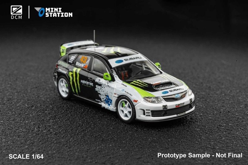  Mô hình xe Subaru Impreza WRX STI Rally Block43 2008 tỉ lệ 1:64 DCM & Mini Station OT64652 