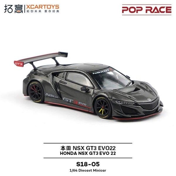  [Hàng Loose] Mô hình xe ô tô Honda NSX GT3 EVO 22 full carbon tỉ lệ 1:64 Pop RacePR640159 