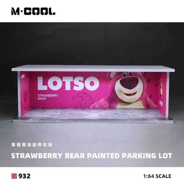  Hộp trưng bày mô phỏng dirorama parking lot Bear Lotso tỉ lệ 1:64 M-cool MoreArt MC914932 
