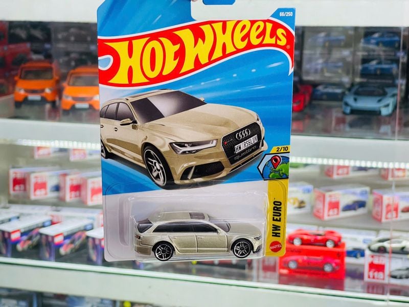  Mô hình xe Audi '17 RS 6 Avant Champange Hot Wheels kim loại có bản quyền chính hãng tỉ lệ 1:64 C4982-AD 