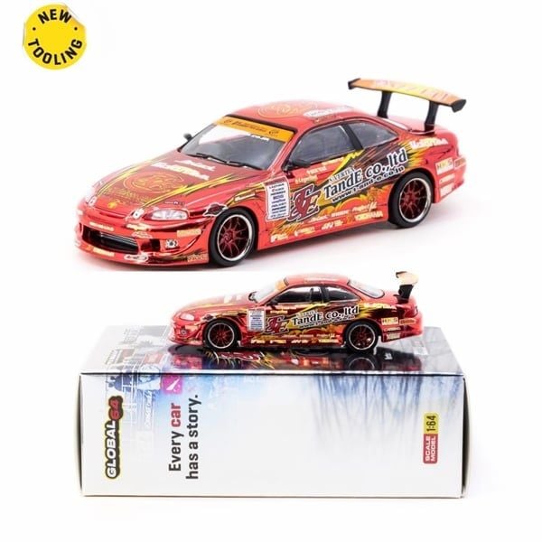  Mô hình xe Vertex Ridge TE3006 Soarer Chrome Red Special Edition (có chase) tỉ lệ 1:64 Tarmac WorksT64G-080-TE3006 