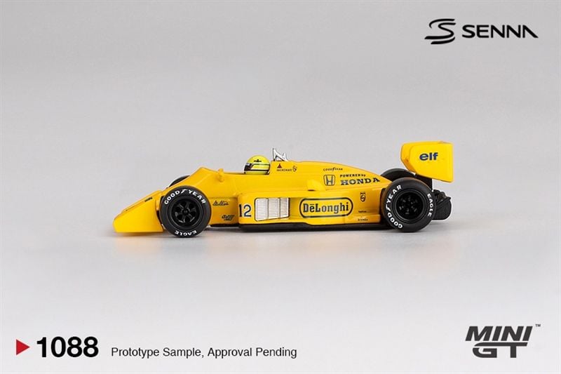  Mô hình xe Lotus 99T #12 Ayrton Senna 1987 Monaco Grand Prix Winner bản card tỉ lệ 1:64 MiniGT MGT01088 