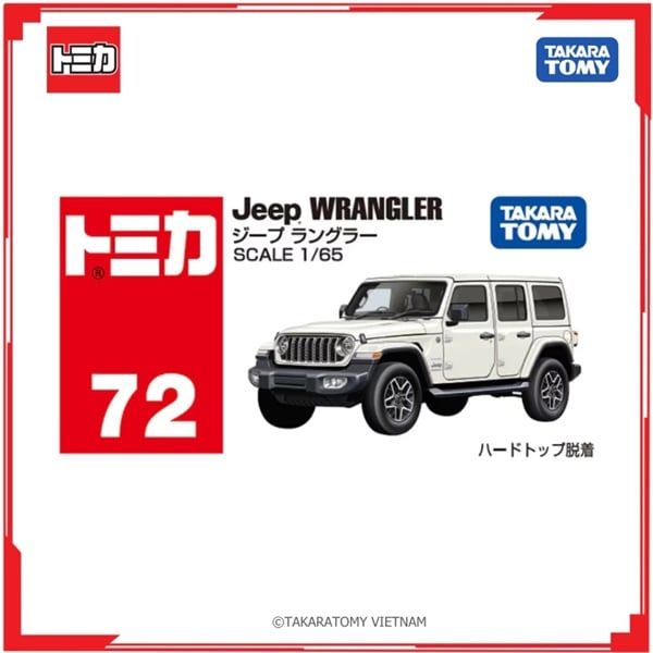  Mô hình xe Jeep Wrangler white No.72-9 tỉ lệ 1:65 Tomica 950387 