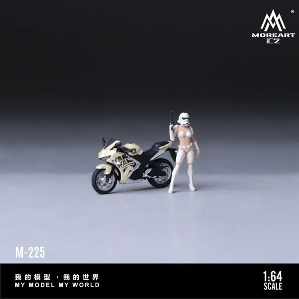  Mô hình nhân vật figure và xe Yamaha YZF-R3 Star Wars resin tỉ lệ 1:64 MoreArt MO222225 