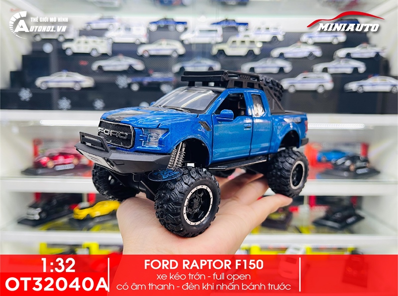  Mô hình Ford Raptor F150 Offroad tỉ lệ 1:32 Miniauto OT604 