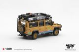  Mô hình xe Land Rover Defender 110 1998 Camel Trophy Tierra del Fuego CT.10 USA tỉ lệ 1:64 MiniGT MGT01309 