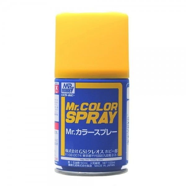 Lacquer S4 Gloss yellow bình xịt pha sẵn sơn mô hình màu vàng bóng dòng Mr.Color Spray 100ml Mr.Hobby S4 