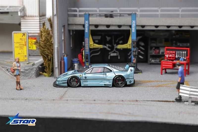  Mô hình xe Ferrari F40 LBWK LB work WildBody Ice Blue tỉ lệ 1:64 Star model OT64515 