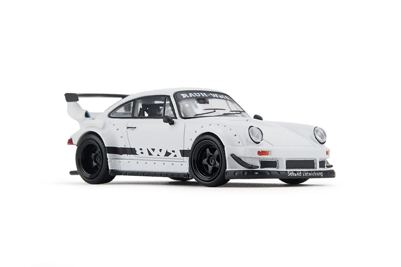  Mô hình xe Porsche RWB930 Stella Artois Circuit Spec White tỉ lệ 1:64 ModelModel 