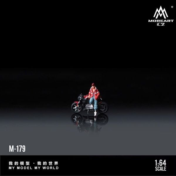  Mô hình nhân vật figure và xe mô tô Buell XB12S Red Motorcycle Doll Simulation tỉ lệ 1:64 MoreArt MO222179 
