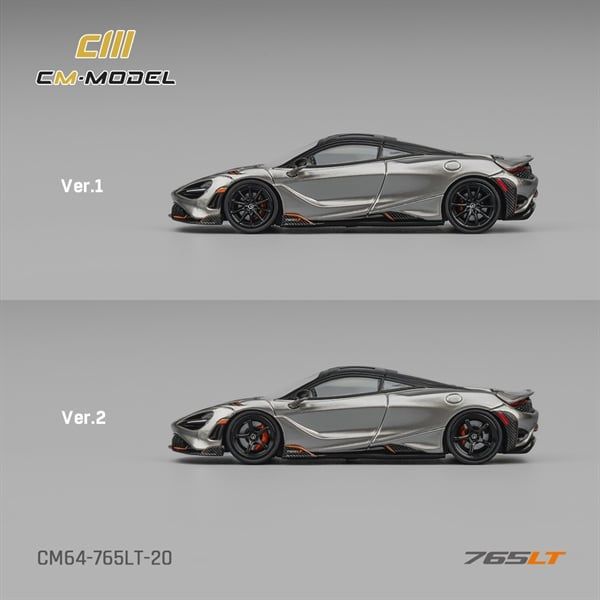  Mô hình xe Mclaren 765LT Metal gun gray tỉ lệ 1:64 CM Model CM64-765LT-20 