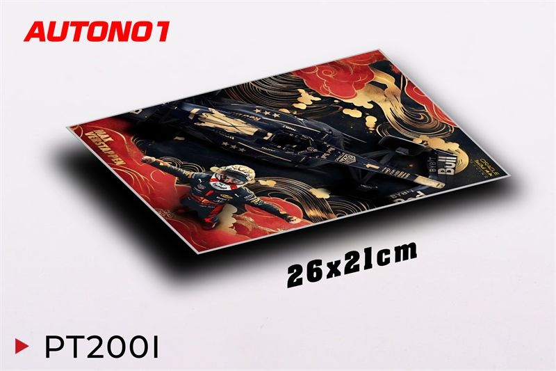  Phụ kiện Thảm lót chống trượt chủ đề siêu xe đua F1 Redbull Oracle China kích thước 26x21cm Autono1 PT200I 