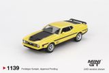  Mô hình xe Ford Mustang Mach1 Grabber Yellow bản card tỉ lệ 1:64 MiniGT MGT01139 HAVE CHASE 