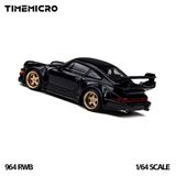  Mô hình xe Porsche RWB 964 Black tỉ lệ 1:64 Time micro TM648503 