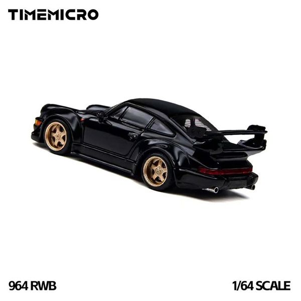  Mô hình xe Porsche RWB 964 Black tỉ lệ 1:64 Time micro TM648503 