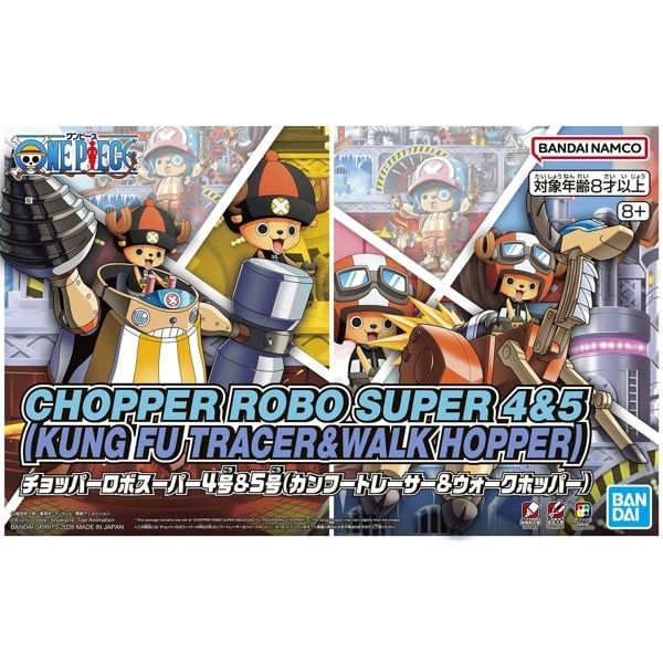  Mô hình figure lắp ráp One Piece CHOPPER ROBO 4&5(KUNG FU TRACER & WALK HOPPER) Bandai 4573102699060 