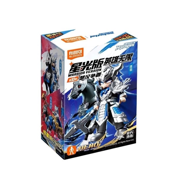  Blindbox mô hình trang trí Hero Warrior Version WV10 Chu & Han Saga Blokees EH40 - 85070 