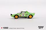  [Hàng Loose] Mô hình xe Lancia Stratos HF #4 1979 Spanish Rally Champion tỉ lệ 1:64 MiniGT MGT01050-CH 