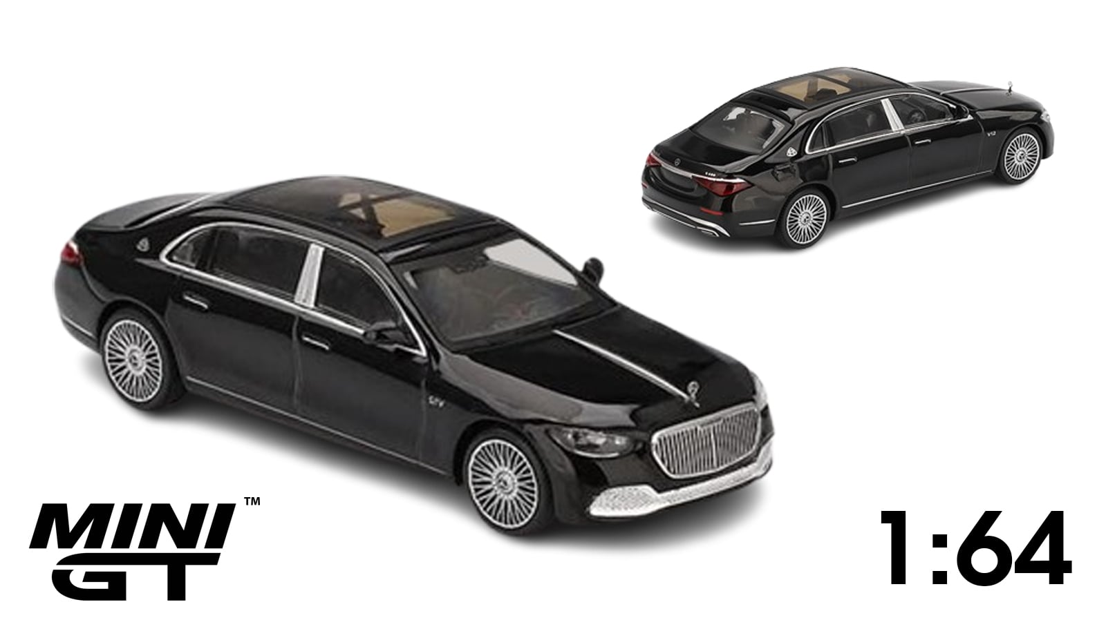 Mô hình xe Mercedes-Maybach S 680 Black tỉ lệ 1:64 MINIGT MGT00977-CH 